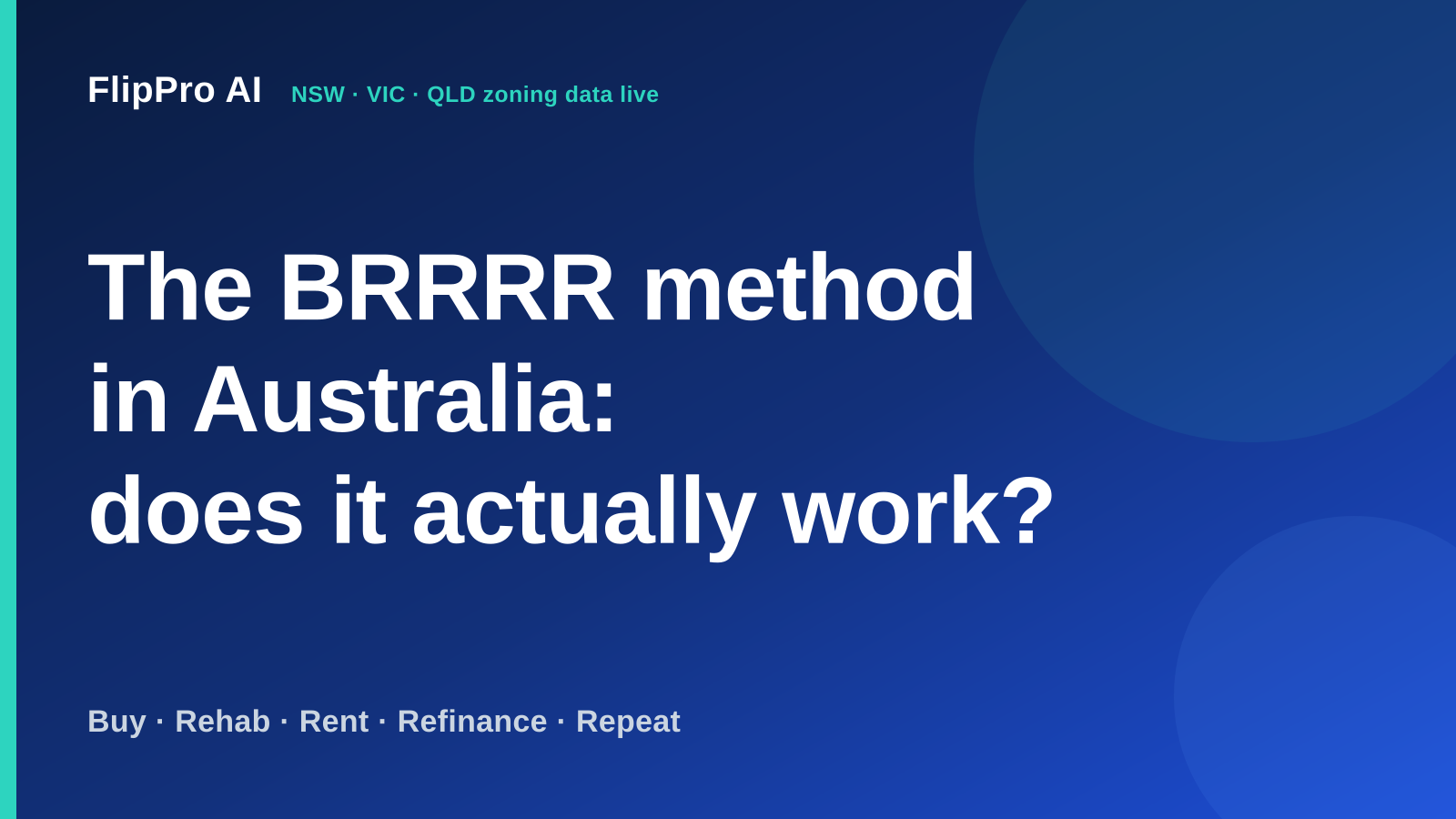 A renovated Australian brick house with a for-lease sign out front, representing the refinance-and-rent stage of the BRRRR strategy