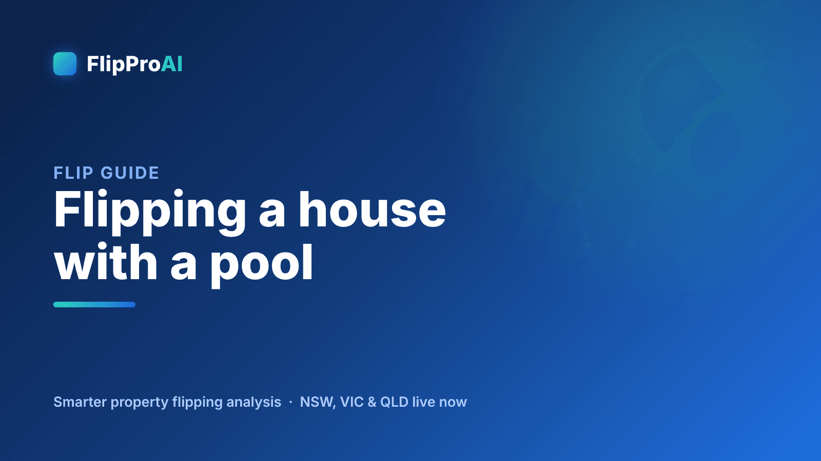 A suburban backyard swimming pool enclosed by a glass safety barrier with a self-closing gate, representing the pool-fence compliance a flipper has to clear when buying and selling a house with a pool in Australia