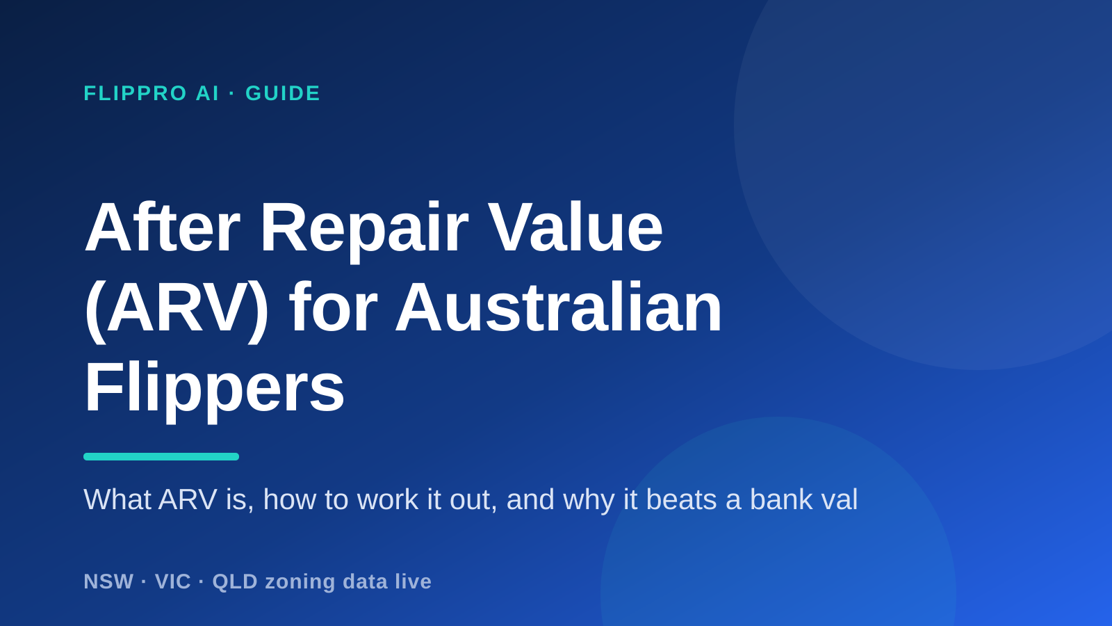 A renovated Australian house exterior beside a chart of recent comparable sale prices, illustrating how after repair value is estimated